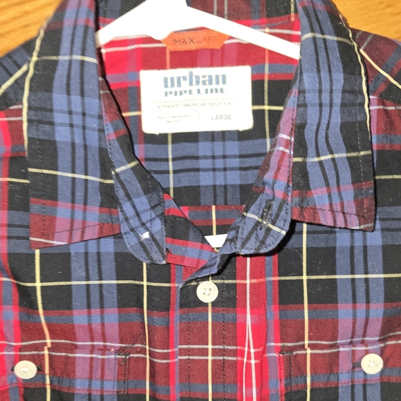 Urban Pipeline Red and Blue Checkered Shirt Girls L. - Picture 3 of 3